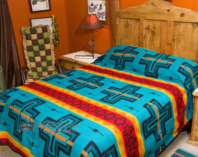Southwestern Bedspread Cochiti Turquoise Queen