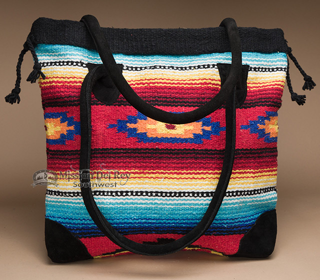 Southwest Woven Rug Tote Bag 17x17 (montq) Mission Del Rey Southwest