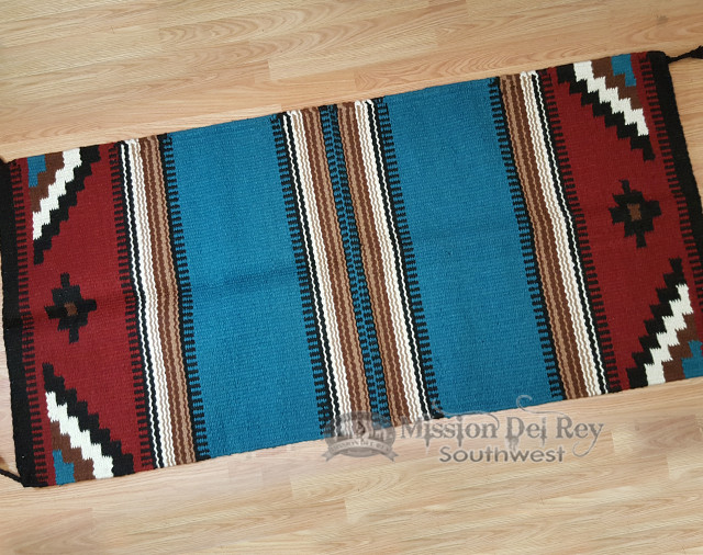 Handwoven Wool 8 lb. Saddle Blanket 32"x64" (sbf) Mission Del Rey