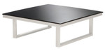 Mercury square low table, brand new, discontinued stock (arctic white frame and dark grey HPL Top) - TAG 1037