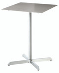 Equinox square high dining table 70, brand new, discontinued stock (stainless steel frame and ash ceramic top) - 2EQH07.800