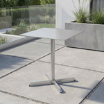 Equinox high dining table 28” square, no umbrella / parasol hole (Stainless steel / Ash) New - 2EQH07.800