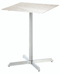 Equinox square high dining table 70, brand new, discontinued stock (stainless steel frame and frost ceramic top) -  2EQH07.806