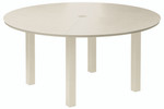 Cayman circular dining table 150 Ø, brand new, discontinued stock (champagne frame and ivory ceramic top) - 2CYC15.04.803