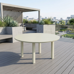 Cayman circular dining table 73" Ø, with parasol hole (Champagne / Ivory) New - 2CYC15.04.803