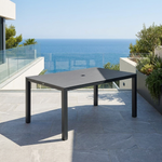 Cayman rectangular 59” table, with umbrella / parasol hole (Graphite / Storm) Ex-display - TAG 315