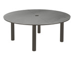 Equinox circular 71” dia. table in Graphite powder coat finish & Dusk ceramic, former showroom floor sample. VGC except for some scratches around perimeter as shown - TAG 304