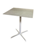 Dining table with a 1-off color combination - no umbrella / parasol hole / Arctic White frame and Dusk ceramic top / New - TAG 356