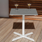 Dining table with a 1-off color combination, no umbrella / parasol hole (Arctic White / Dusk) New - TAG 356
