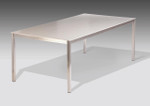 Equinox 3-meter dining table - no umbrella / parasol hole / Stainless steel frame and Ivory ceramic top / New - TAG 382