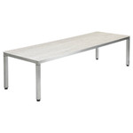 Equinox 3-meter dining table - no umbrella / parasol hole / Stainless steel frame and Frost ceramic top / New - TAG 383