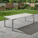 Equinox 3-meter dining table, no umbrella / parasol hole (Stainless steel / Frost) New - TAG 383