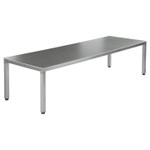 Equinox 3-meter dining table - with umbrella / parasol hole / Stainless steel frame and Storm ceramic top / New - TAG 385