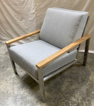 Set of 4 cushions for Equinox deep seating armchairs (stainless steel and painted version), armchair not included / Lead Chine / New - TAG 431
