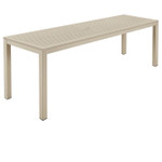 Aura aluminum narrow dining table 79” - with parasol hole / Champagne / Ex-display - TAG 405