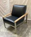 Cushion set for Equinox deep seating armchair (stainless steel and painted version), armchair not included / Sunbrella® Horizon® - Marine Black Vinyl / New - TAG 433