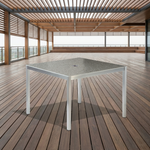 Equinox table 39", with umbrella / parasol hole, chairs are not included (Stainless steel / Ash) Ex-display - TAG 145