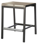 Set of two Aura counter height backless stools / Graphite powder-coat finish and Titanium sling / Ex-display - TAG 4007