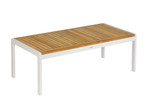 Aura low table 120 / Arctic White frame and teak top / Ex-display - TAG 4010