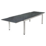 Equinox extending table 94" to 142” length - no umbrella / parasol hole / Stainless Steel frame and Oxide ceramic top / New - 2EQX36.805