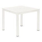 Aura aluminium table 35" -  with parasol hole / Arctic White / Ex-display - 2AUA09.02