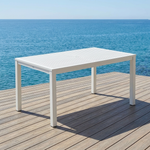 Aura aluminium table 57", with parasol hole (Arctic White) Ex-display - 2AUA15.02