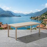 Aura aluminium table 79", with parasol hole (Champagne) Ex-display - 2AUA20.04