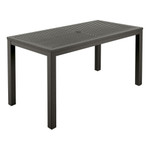 Aura aluminium narrow dining table 55" - with parasol hole / Graphite / Ex-display - 2AUAN14.01