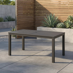 Aura aluminium narrow dining table 55", with parasol hole (Graphite) Ex-display - 2AUAN14.01