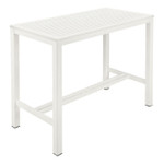 Aura aluminium high dining table 55" - with parasol hole / Arctic White / Ex-display - 2AUAH14.02