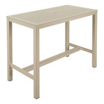 Aura aluminium high dining table 55" - with parasol hole / Champagne / Ex-display - 2AUAH14.04