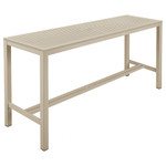 Aura aluminium high dining table 79" - with parasol hole / Champagne / Ex-display - 2AUAH20.04