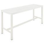 Aura aluminium high dining table 79" - with parasol hole / Arctic White / Ex-display - 2AUAH20.02