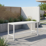 Aura aluminium high dining table 79", with parasol hole (Arctic White) Ex-display - 2AUAH20.02