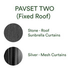 Closed Roof Pavilion set 144" x 177" / Stone & Silver / New - PAVSET2