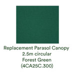 Parasol Canopy - 2.5m circular / Forest Green, New - 4CA25C.300