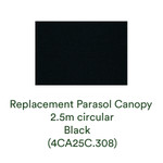 Parasol Canopy - 2.5m circular / Black, New - 4CA25C.308