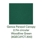 Genoa Parasol Canopy, 2.7m circular (Woodline Green) New - 4GE27CT.300
