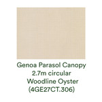 Genoa Parasol Canopy, 2.7m circular (Woodline Oyster) New - 4GE27CT.300