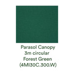 Parasol Canopy, 3.0m circular (Forest Green) New - 4GE27CT.300