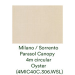 Milano/Sorrento Parasol Canopy, 4m circular (Oyster) New - 4MIC40C.306.WSL
