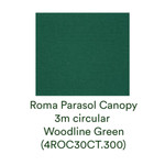 Roma Parasol Canopy, 3m circular (Woodline Green) New - 4ROC30T.300