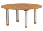 Equinox circular table 58” (Stainless Steel / Teak) New - 2EQC15S
