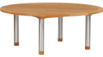Equinox circular table 71” (Stainless Steel / Teak) New - 2EQC18S