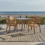 Monterey dining Table 100, Armchairs not included (Teak / Oxide) Ex-display - TAG 4110