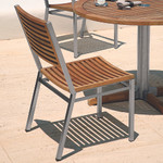 Equinox side Chair, Table and Armchair not included (Stainless Steel / Teak) Ex-display - TAG 4123