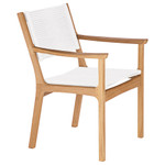 Set of four Monterey Armchairs (Teak / Chalk) Ex-display - TAG 4137