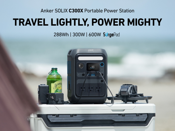 Anker SOLIX C300X Portable Power Station - 288Wh | 300W (A1723111)