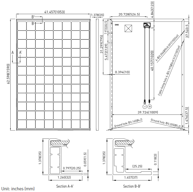 Panasnoic Solar Panel Dimensions