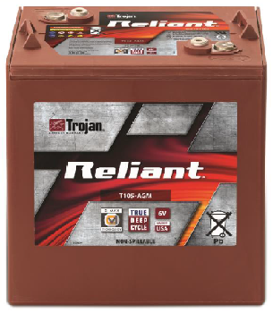 Trojan T105-AGM Sealed AGM 6V 217Ah Battery - Solaris